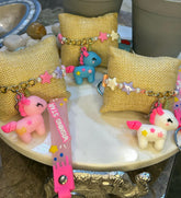 Unicorn Bracelet with Stars and a Keychain